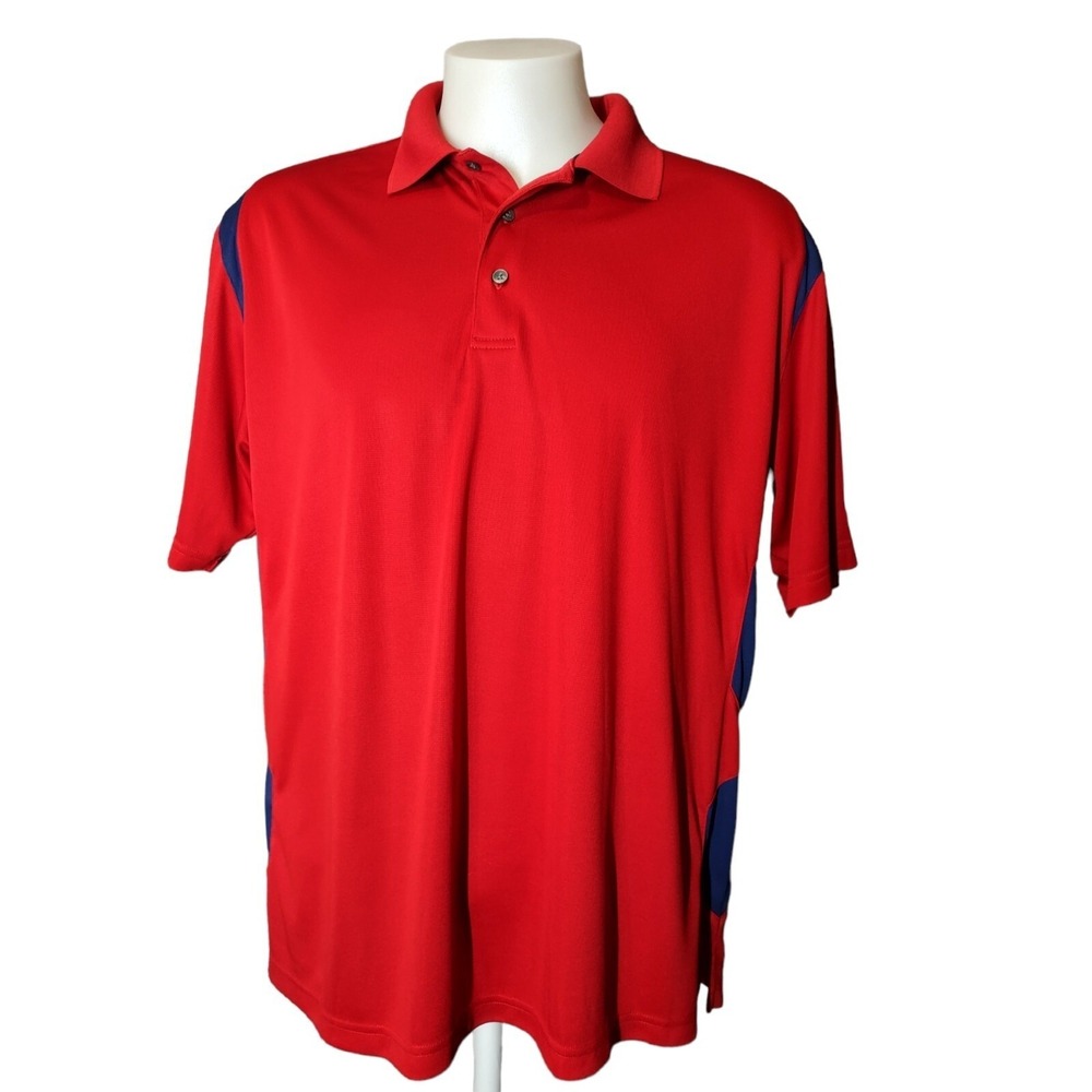 Golf America Polo XL Mens Shirt Sport Red Athleisure Norm Core Short Sleeve Top